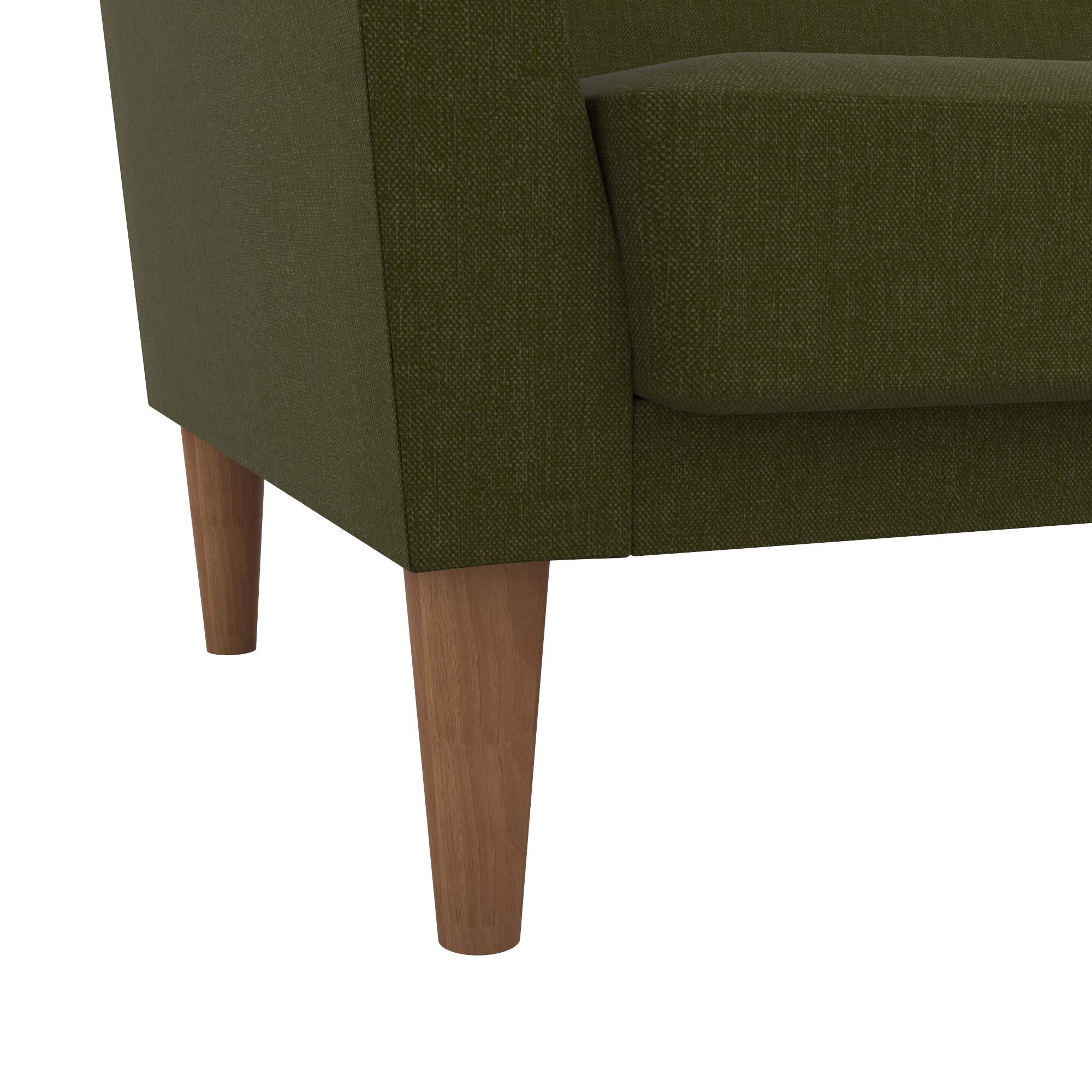 Bäddsoffa - 204x85x83 cm - för 3 personer, klädd med linne - grön - Regal - Bäddsoffor - Bäddsoffa - 204x85x83 cm - för 3 personer, klädd med linne - grön - Regal - 