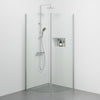 Duschkabin halvrund 90x90x190 cm - 5 mm klarglas - Krom profil - Tulsa