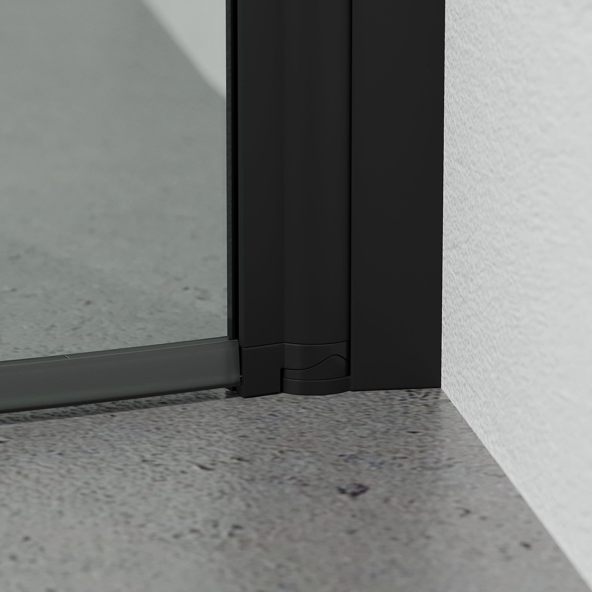 Duschhörna halvrund 90x90x190 cm - 5 mm klarglas - svart profil - Tulsa - Duschhörn - Tulsa, Shower Enclosure, Black Mat - 90 cm - MASTERSTORE - 8595677180756 - Shower Enclosure - 42 - 090 - 10 - 02 - 02 - 8595677180756 - 
