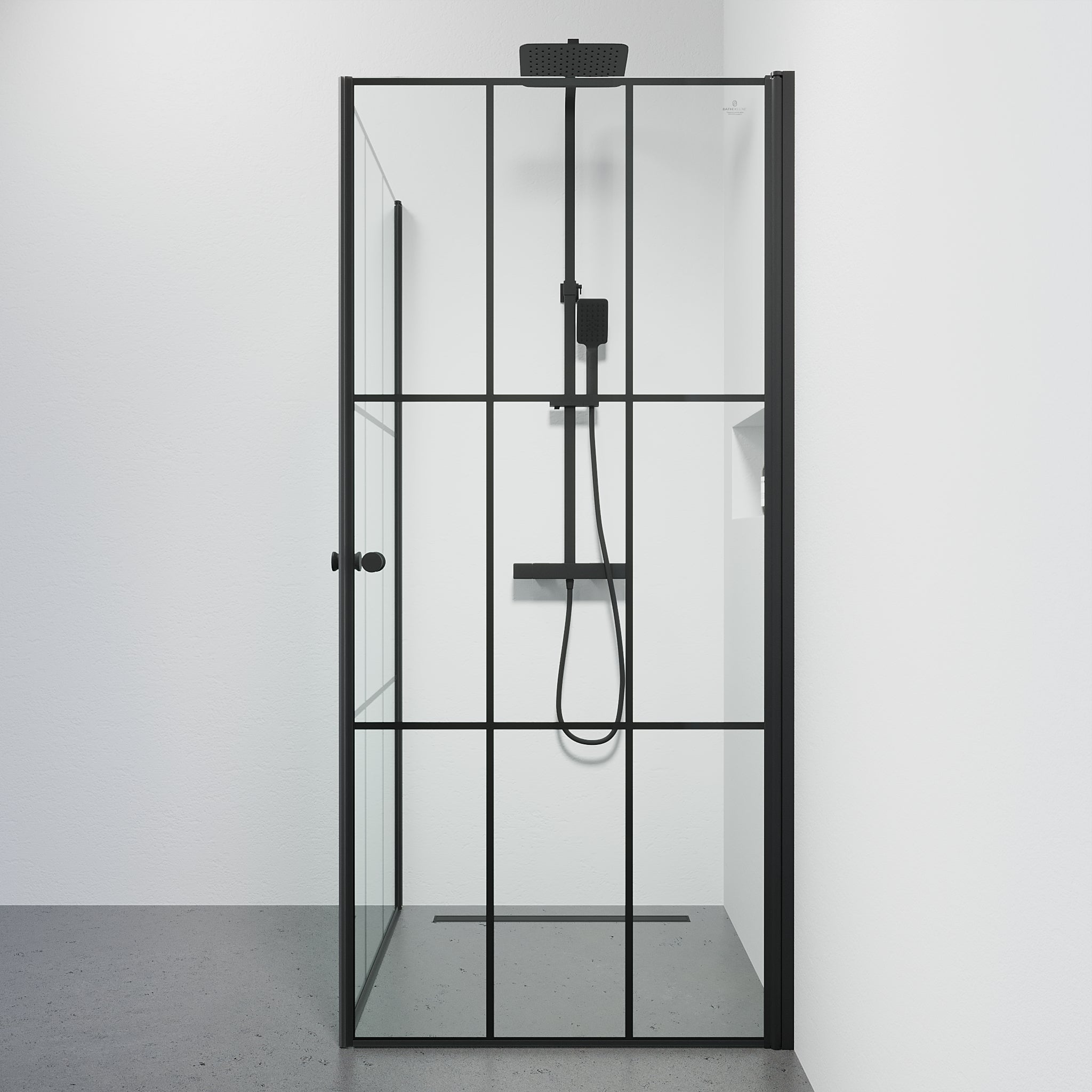Duschhörna fyrkantig 90x90x190 cm - 5 mm klarglas med svarta spröjs - svart profil - Tulsa - Duschhörn - Tulsa, Shower Enclosure, Black Mat - 90 cm - MASTERSTORE - 8595677180787 - Shower Enclosure - 42 - 090 - 12 - 02 - 02 - 8595677180787 - 