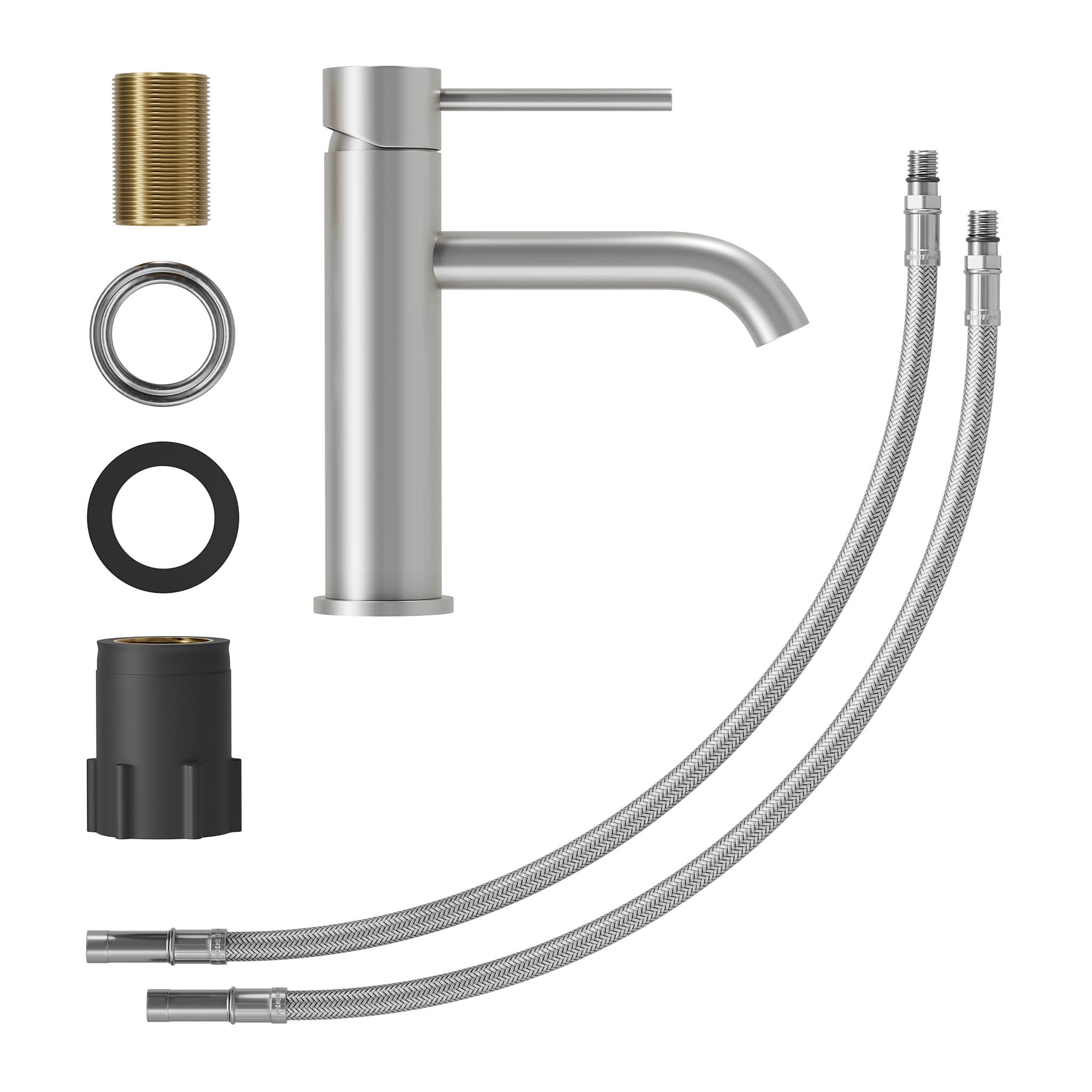 Tvättställsblandare rund 18,3 cm - matt borstad mässing - Søvang - Tvättställsblandare - Søvang, Mixer - Wash Basin, Brass Mat - 4 cm - MASTERSTORE - 8595677184129 - Mixer - Wash Basin - 28 - 018 - 01 - 70 - 02 - 8595677184129 - 