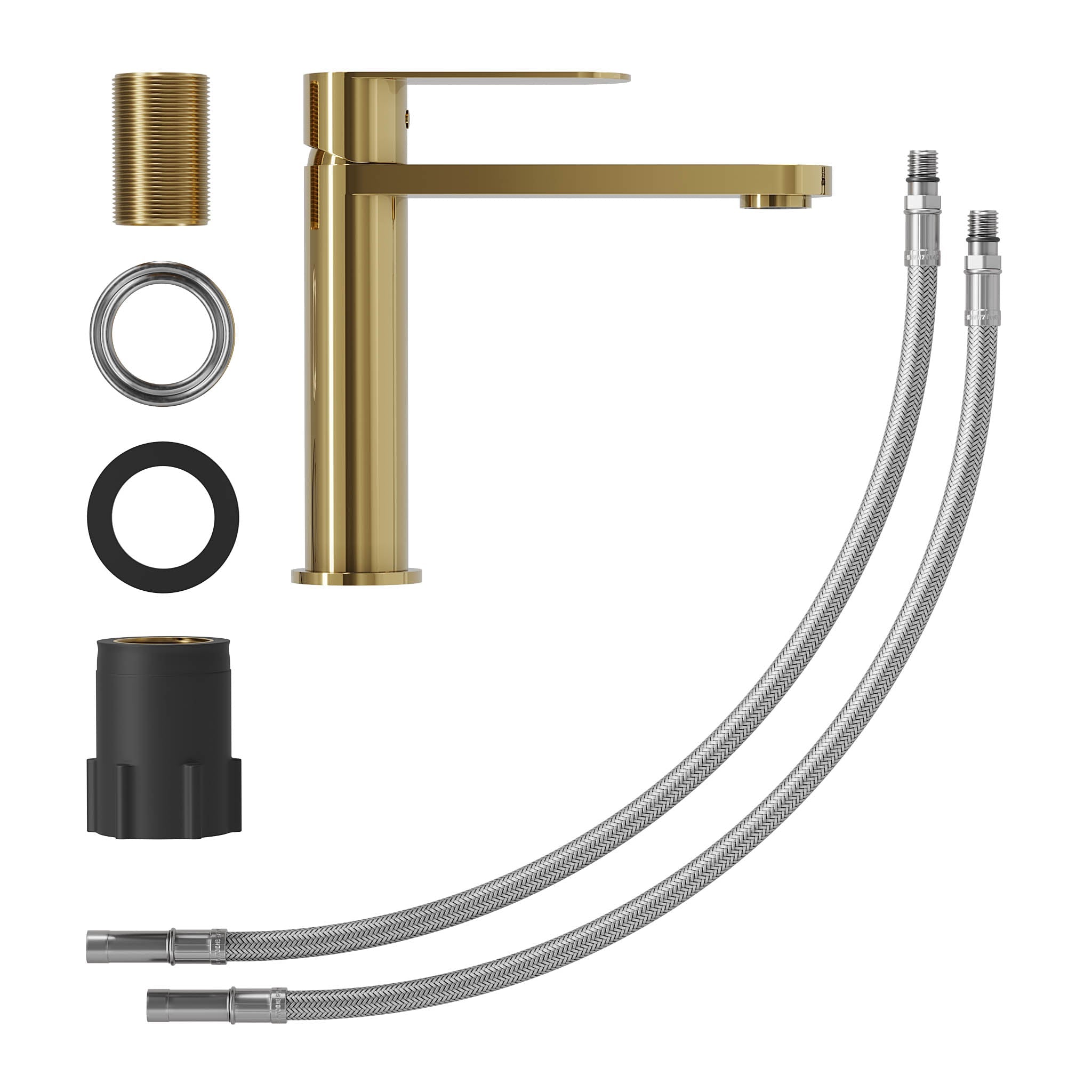 Tvättställsblandare med modern design 17,3 cm - blank mässing - Tårnby - Tvättställsblandare - Tårnby, Mixer - Wash Basin, Brass Shiny - 3,5 cm - MASTERSTORE - 8595677184419 - Mixer - Wash Basin - 28 - 017 - 02 - 64 - 02 - 8595677184419 - 