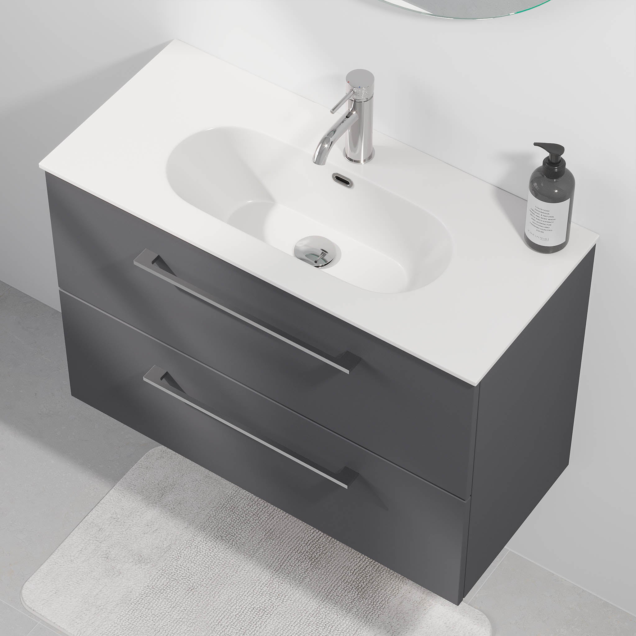 Harstad Badrumsmöbel Slimline, Antracitgrå