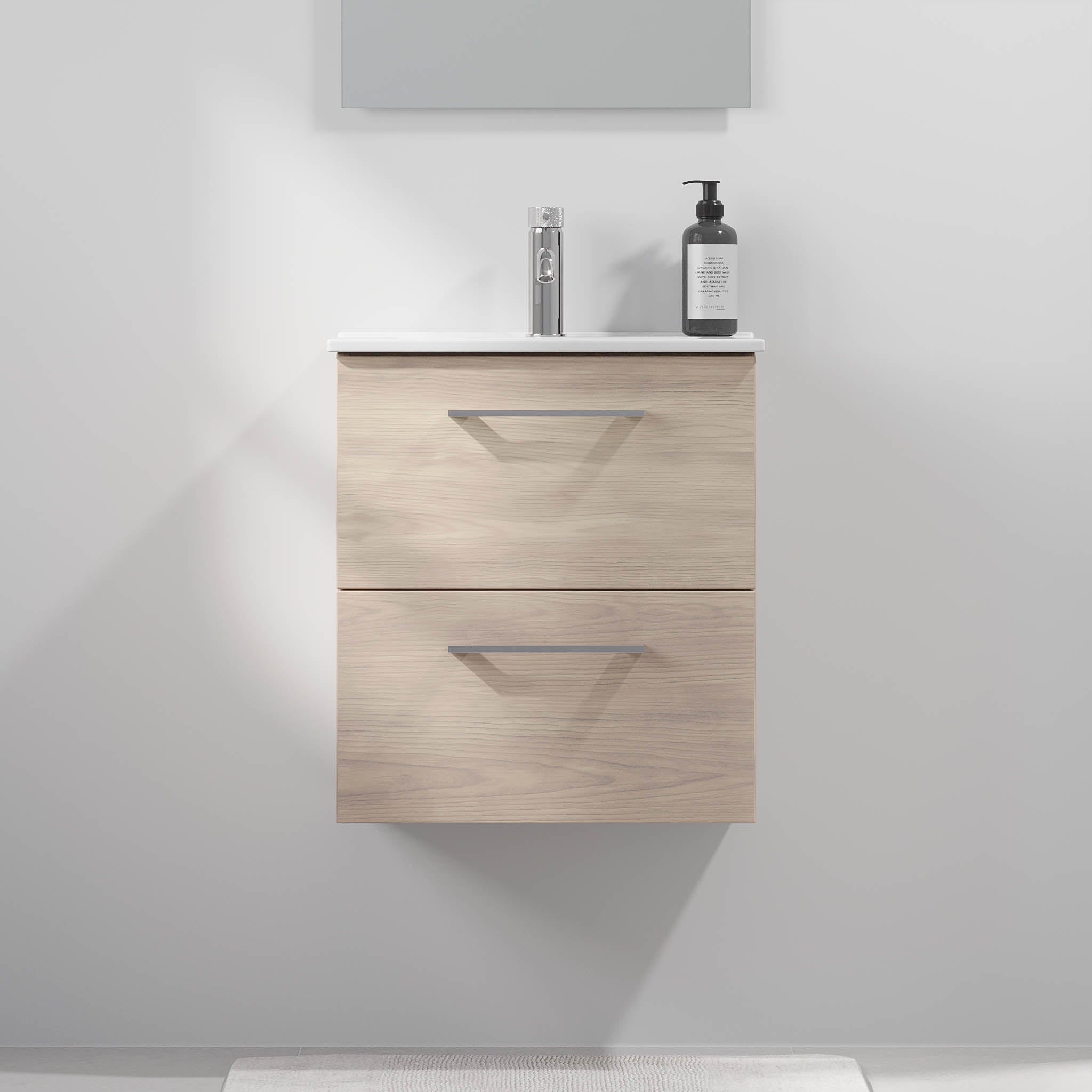 Magnor Badrumsmöbel Slimline med Lådor, Ljus Trä