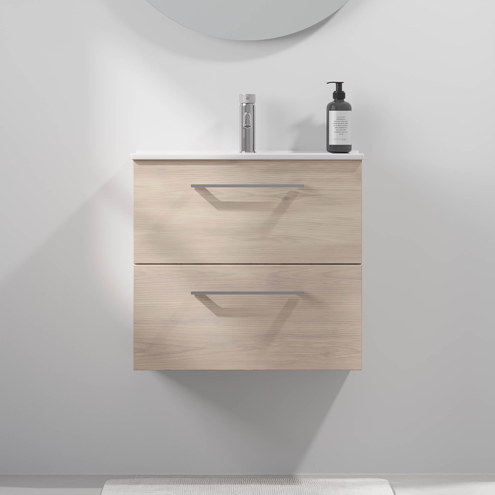 Magnor Badrumsmöbel Slimline med Lådor, Ljus Trä