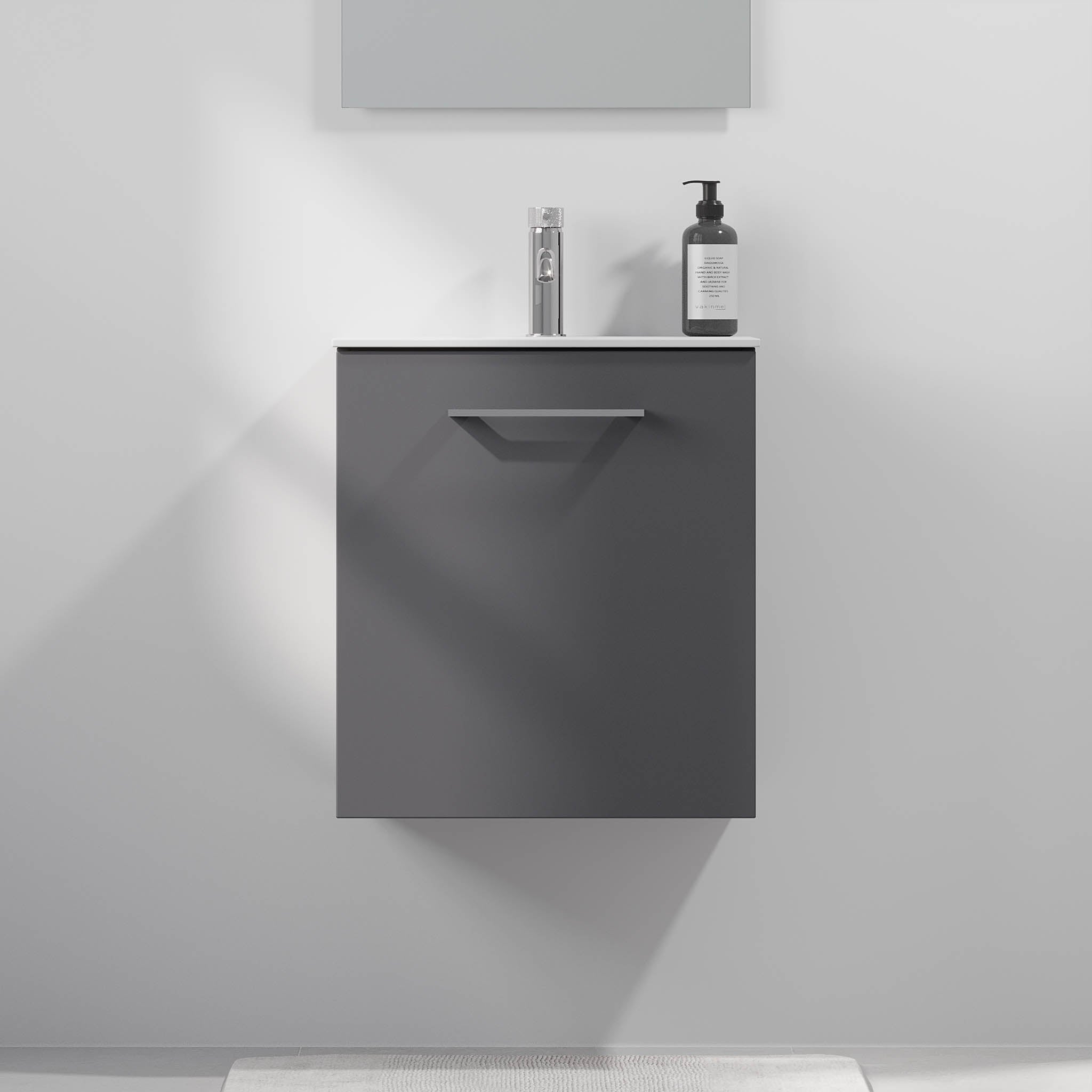 Hamar Badrumsmöbel Slimline, Antracitgrå