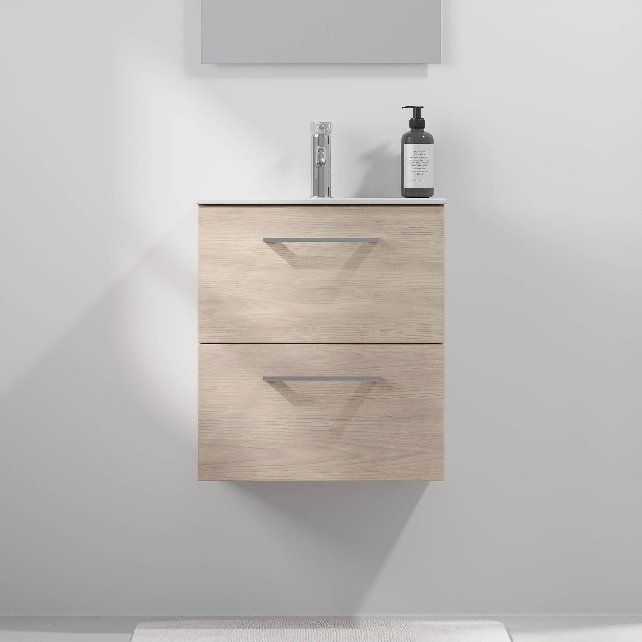 Hamar Badrumsmöbel Slimline, Ljust Trä