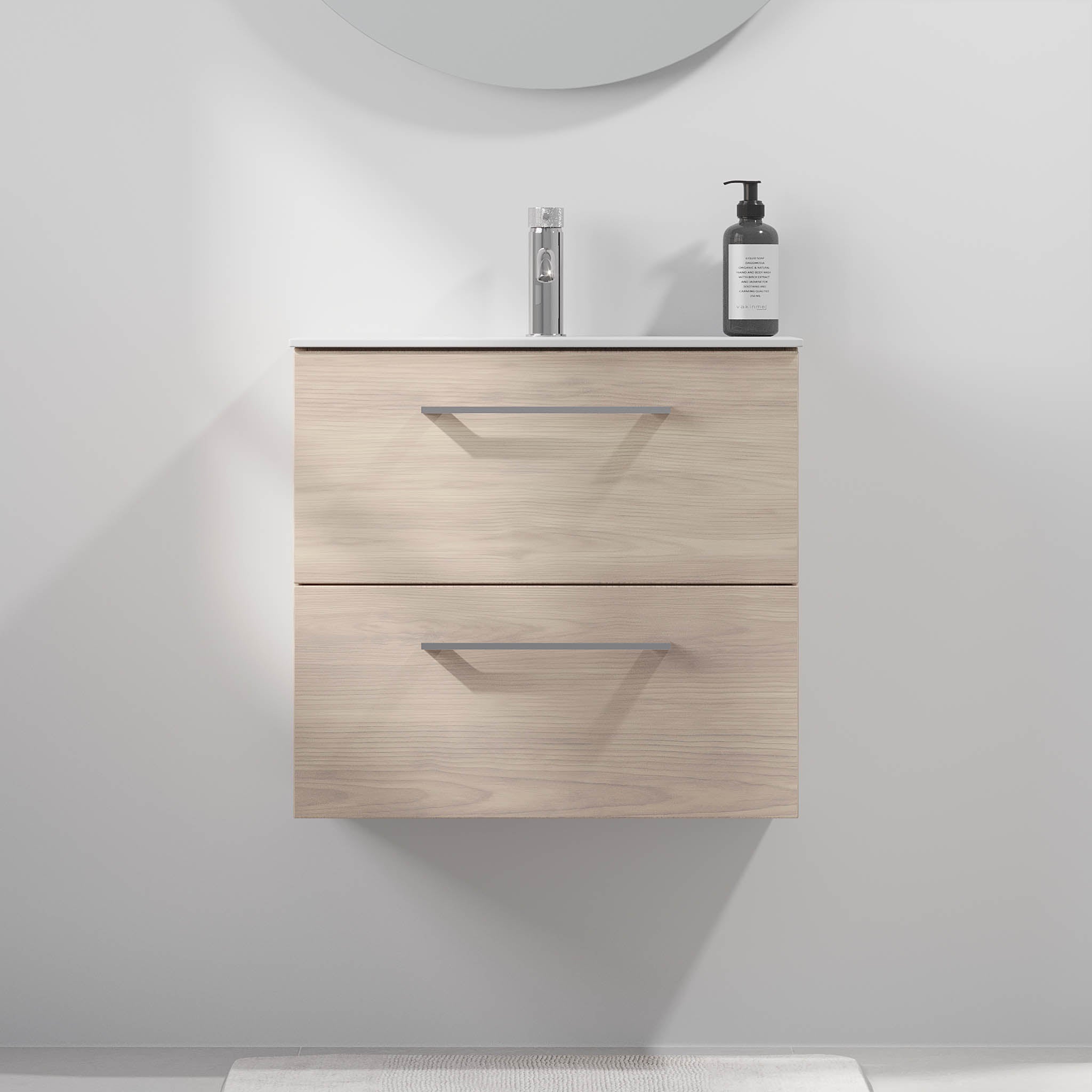 Hamar Badrumsmöbel Slimline, Ljust Trä
