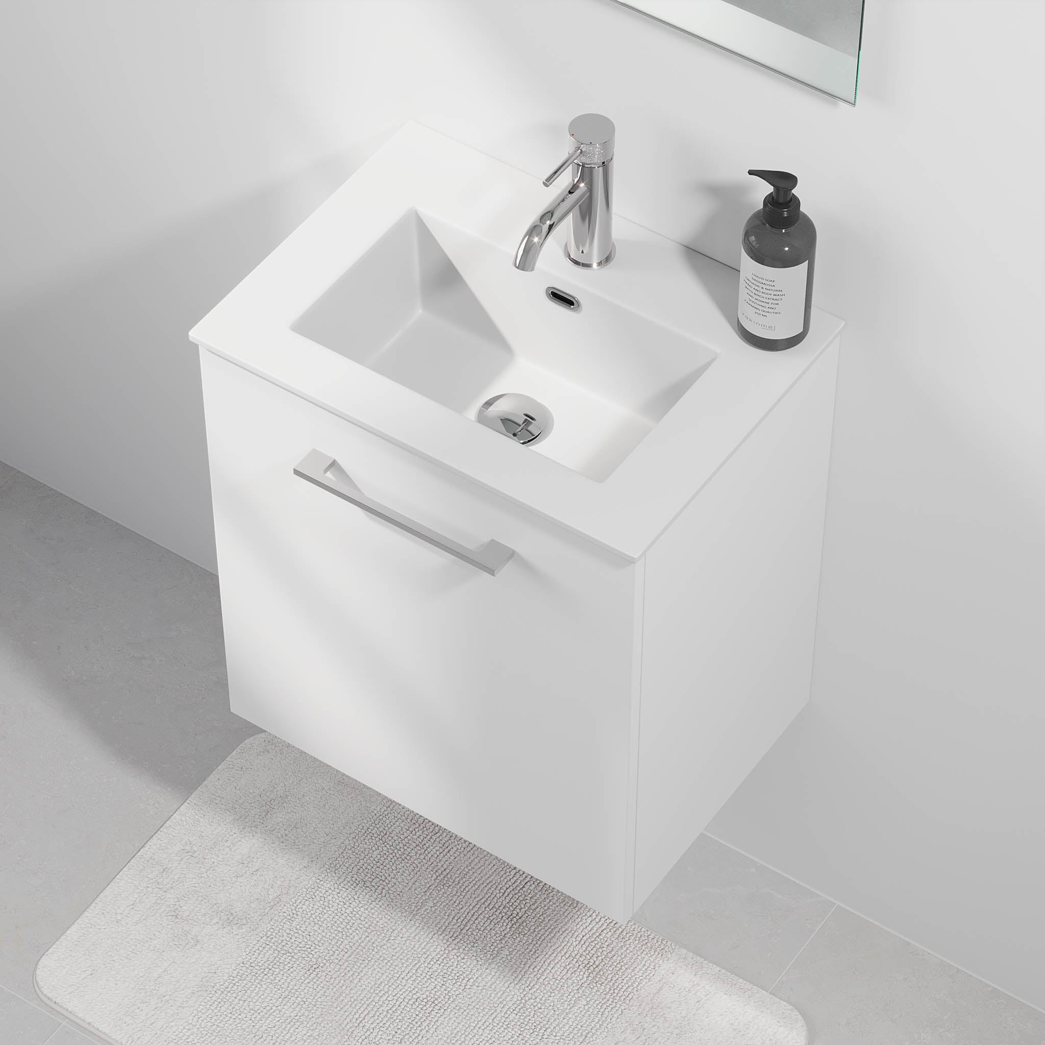 Hamar Badrumsmöbel Slimline, Matt Vit
