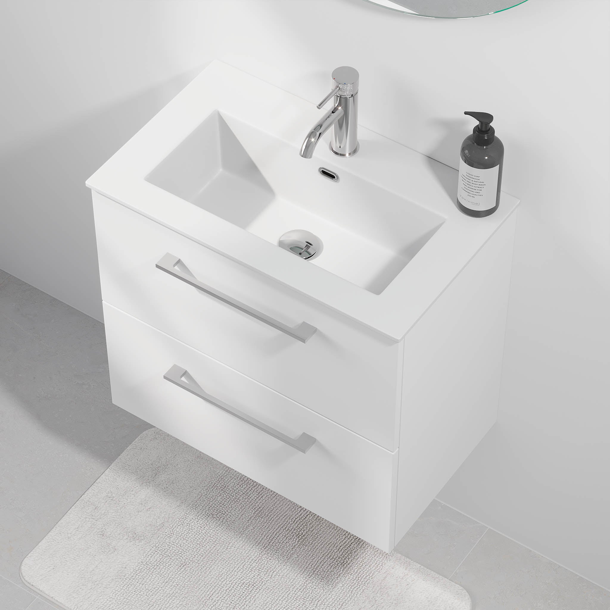 Hamar Badrumsmöbel Slimline, Matt Vit