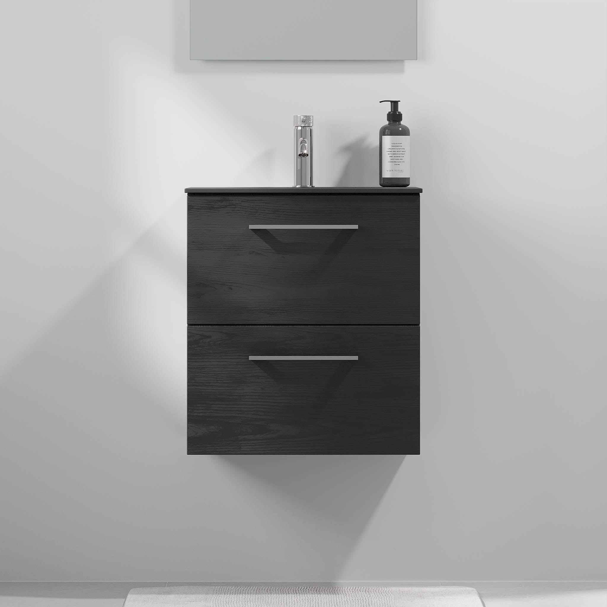 Horten Badrumsmöbel Slimline, Svart Trä