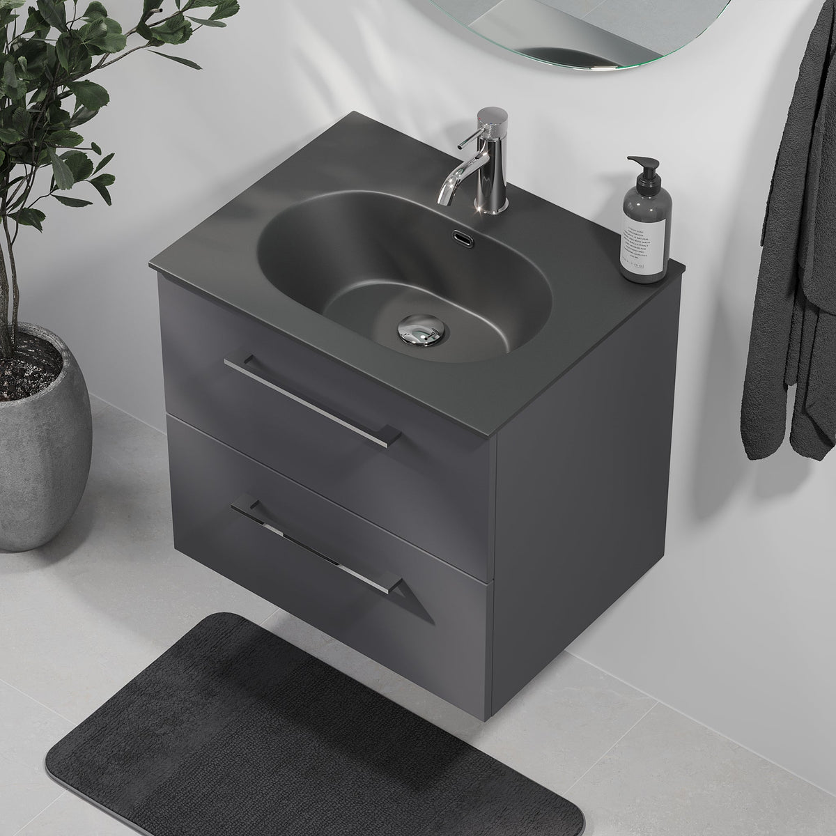 Horten, Furniture Set - Code, Grey Anthracite - 120 cm - MASTERSTORE - 8595677192230 - Furniture Set - Code - 75 - 120 - 60 - 43 - 42 - 8595677192230