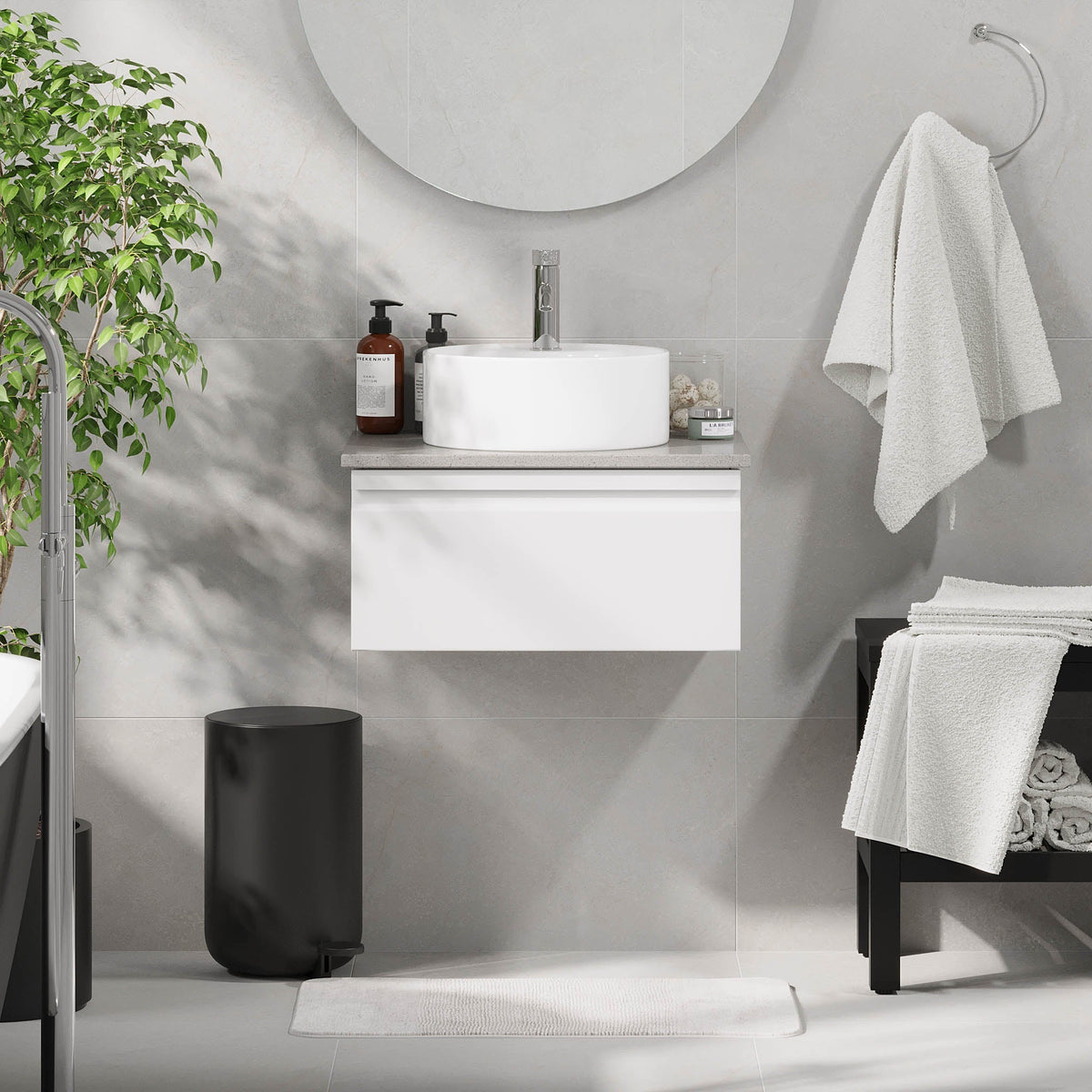 Mirage, Furniture Set - Code, White Mat - 60 cm - MASTERSTORE - 8595677192575 - Furniture Set - Code - 89 - 060 - 03 - 01 - 40 - 8595677192575