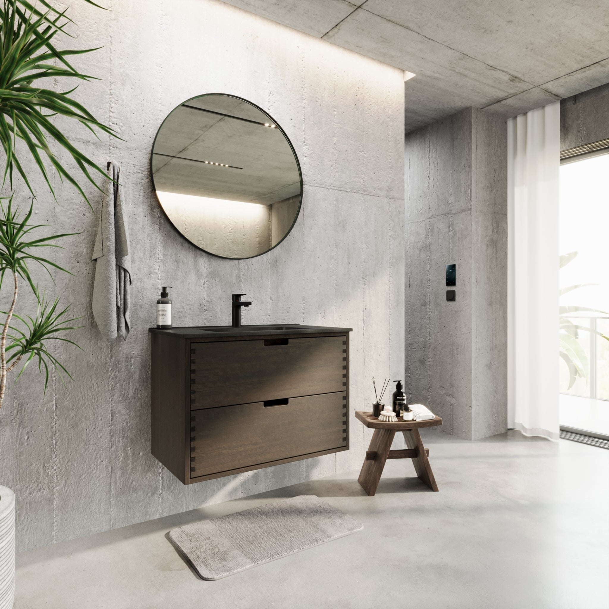 Troldeskoven Badrumsmöbel, Svart Ek