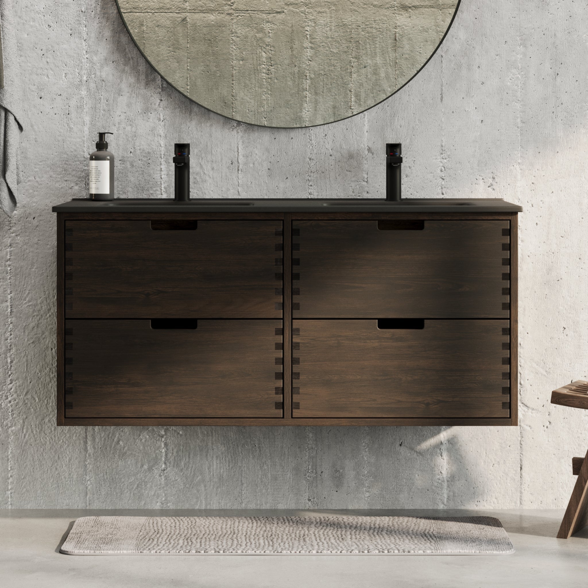 Troldeskoven Badrumsmöbel, Svart Ek