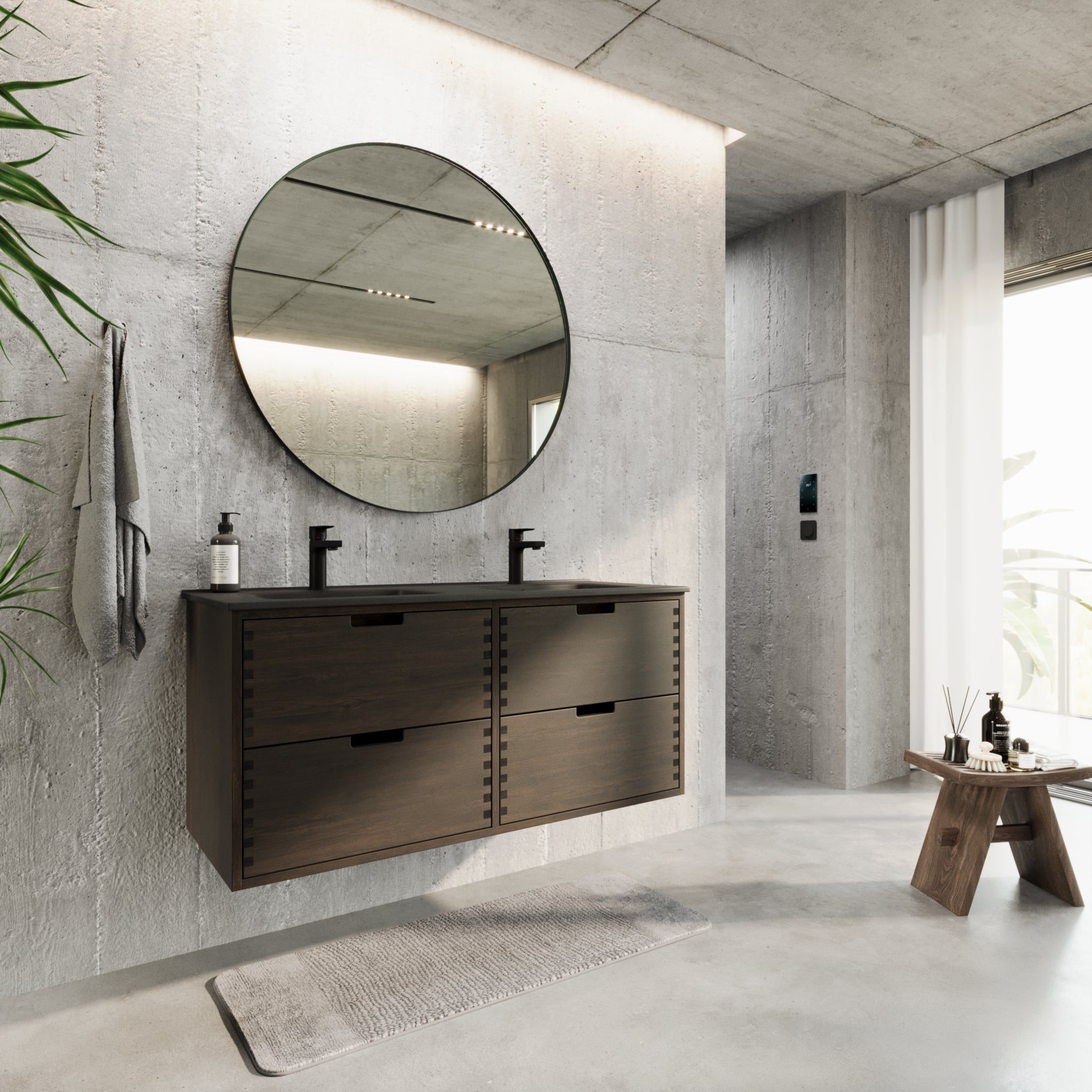 Troldeskoven Badrumsmöbel, Svart Ek