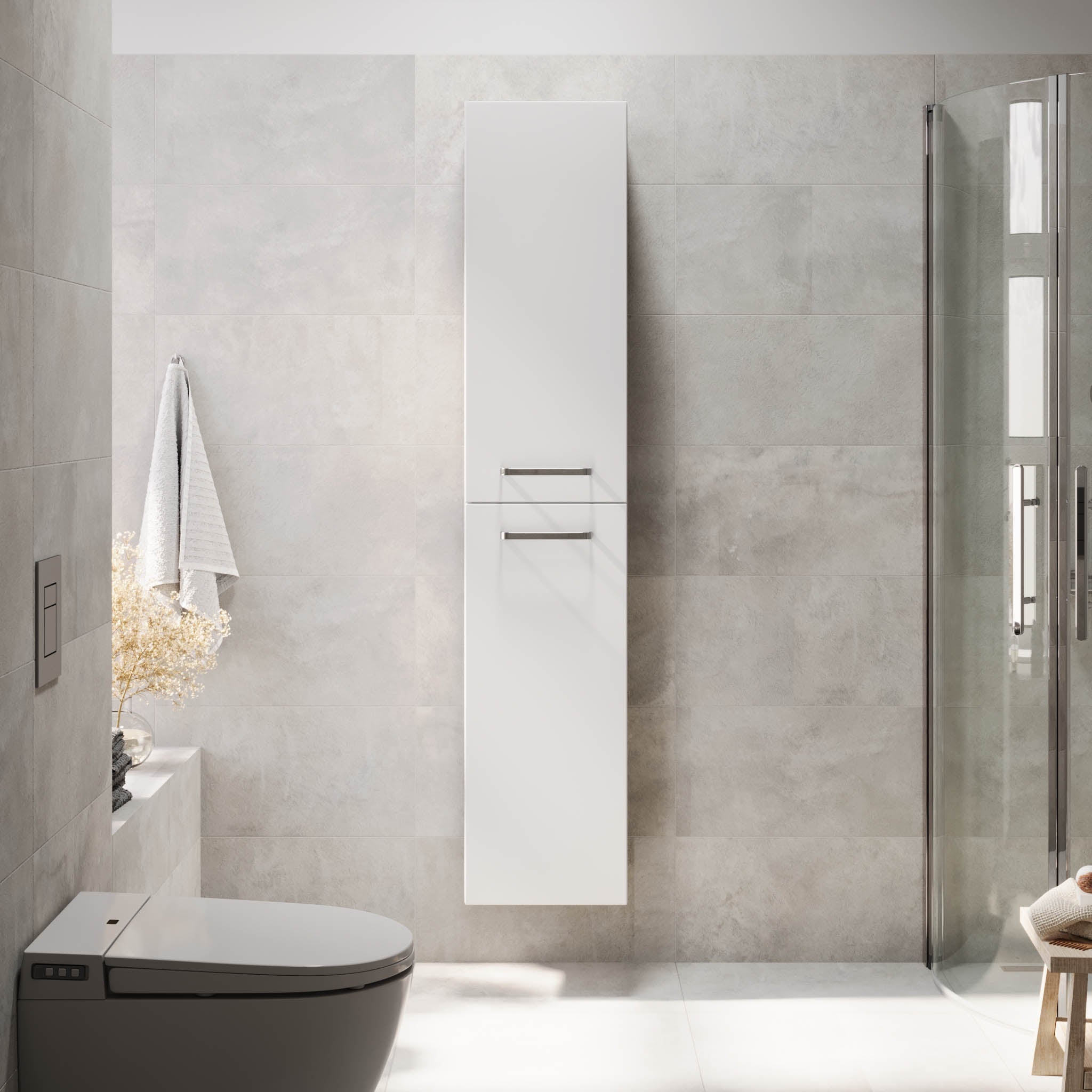 Voss Högskåp - Vit Matt