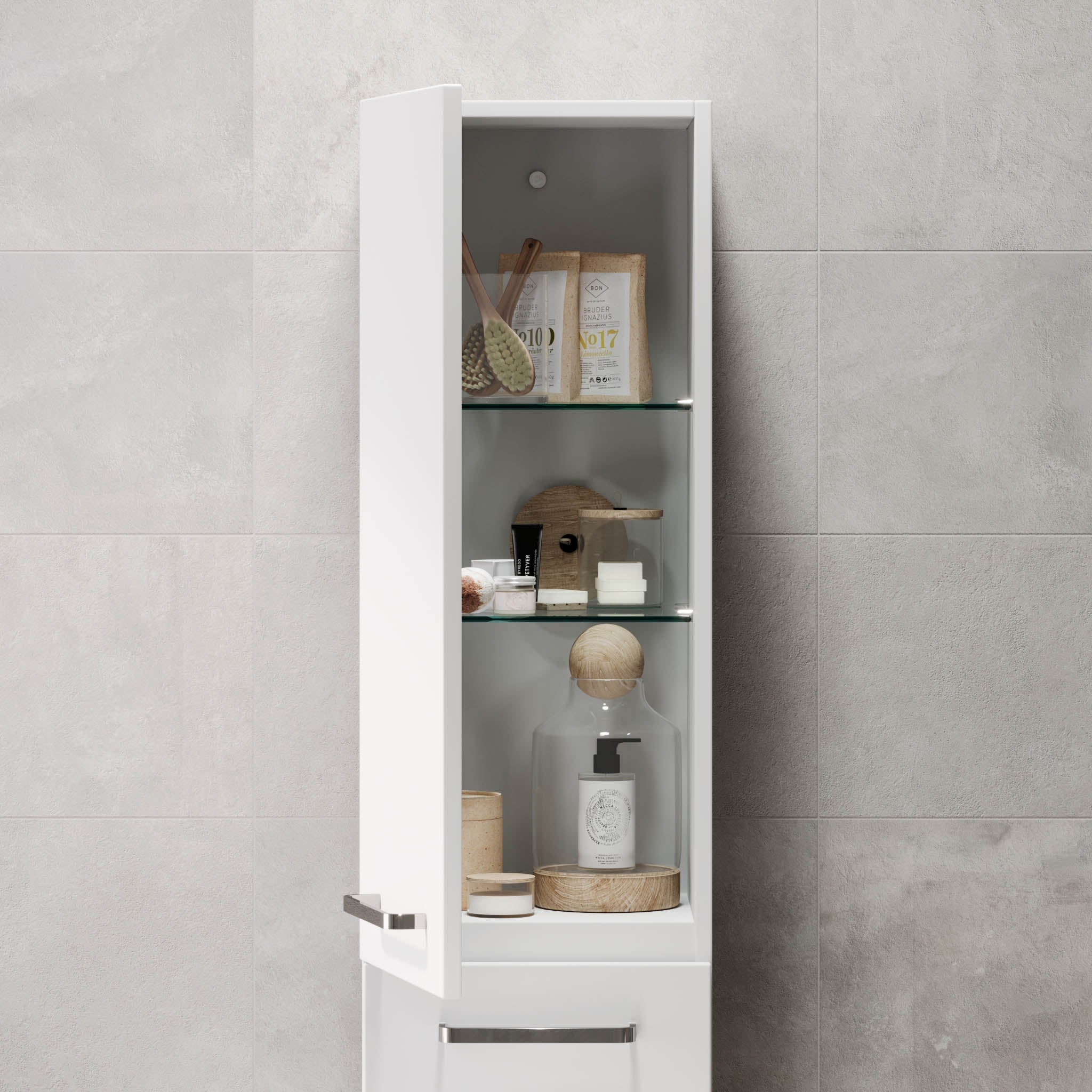 Voss Högskåp - Vit Matt