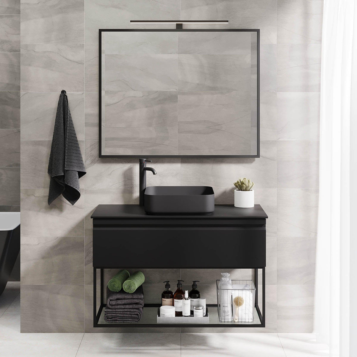 Kvalsund, Furniture Set - Code, Black Mat - 120 cm - MASTERSTORE - 8595677152746 - Furniture Set - Code - 89 - 120 - 25 - 02 - 30 - 8595677152746