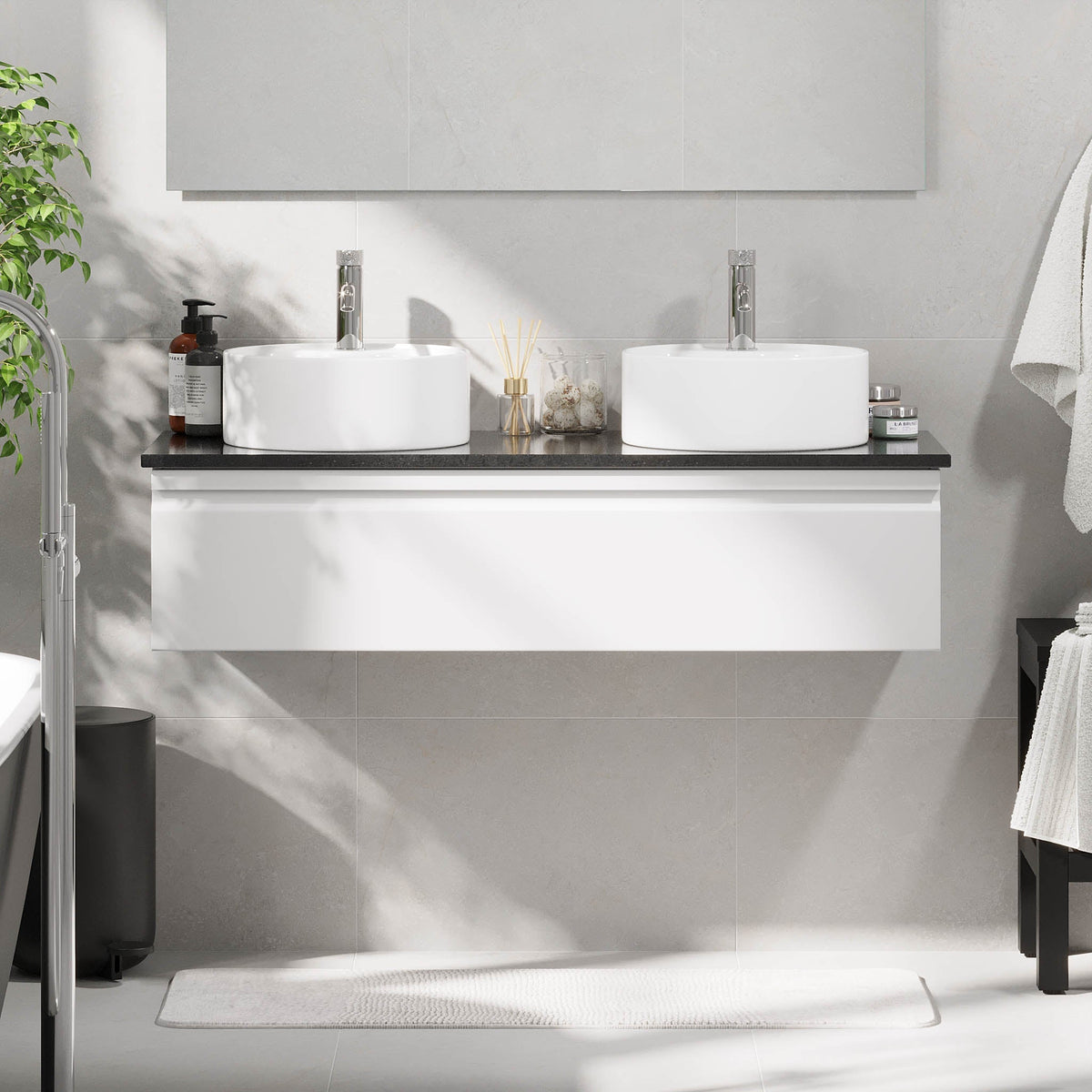 Mirage, Furniture Set - Code, White Mat - 120 cm - MASTERSTORE - 8595677192650 - Furniture Set - Code - 89 - 120 - 03 - 01 - 42 - 8595677192650