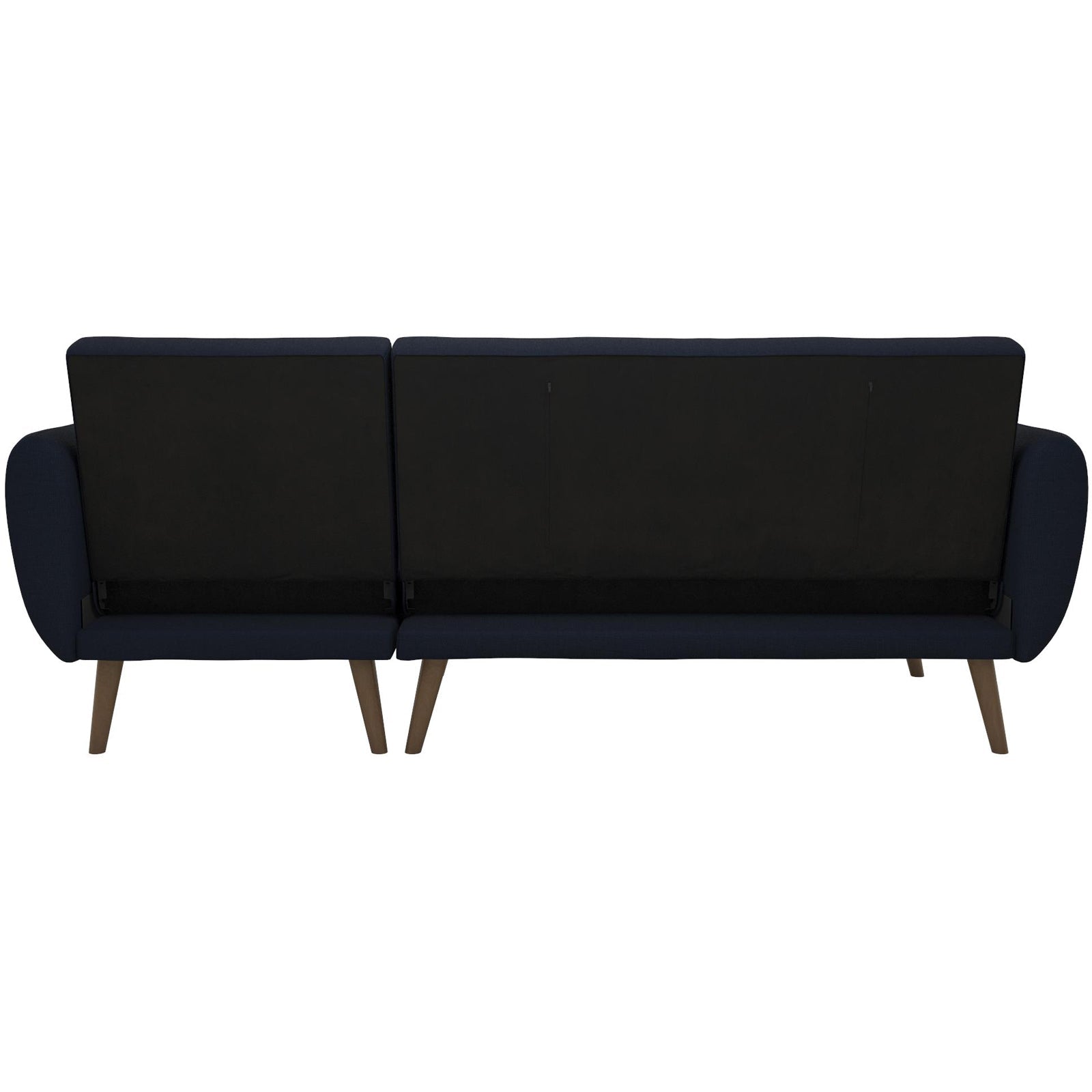 Bäddsoffa med schäslong - 224x141x80 cm - för 3 personer, klädd med linne - blå - Brittany - Bäddsoffor - Bäddsoffa med schäslong - 224x141x80 cm - för 3 personer, klädd med linne - blå - Brittany - 