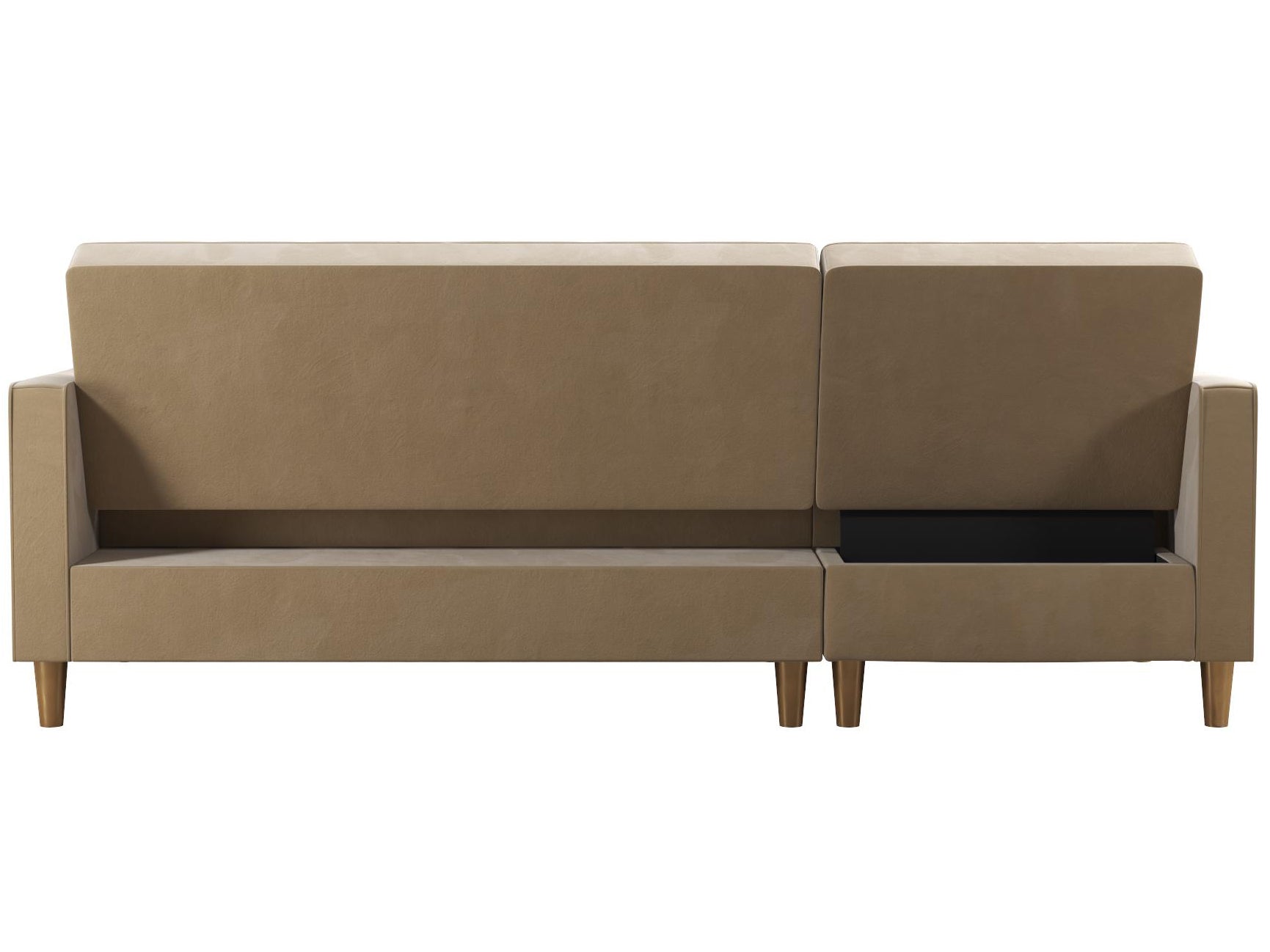 Live 3-sits bäddsoffa med schäslong, vit