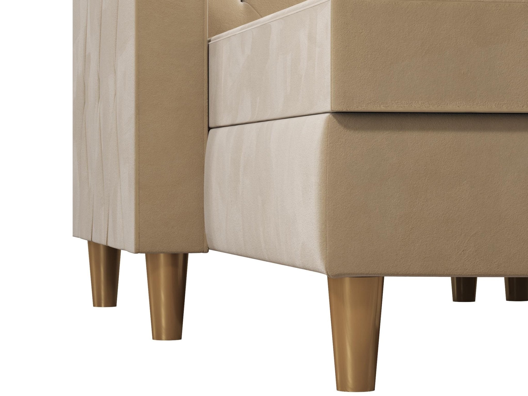 Live 3-sits bäddsoffa med schäslong, vit