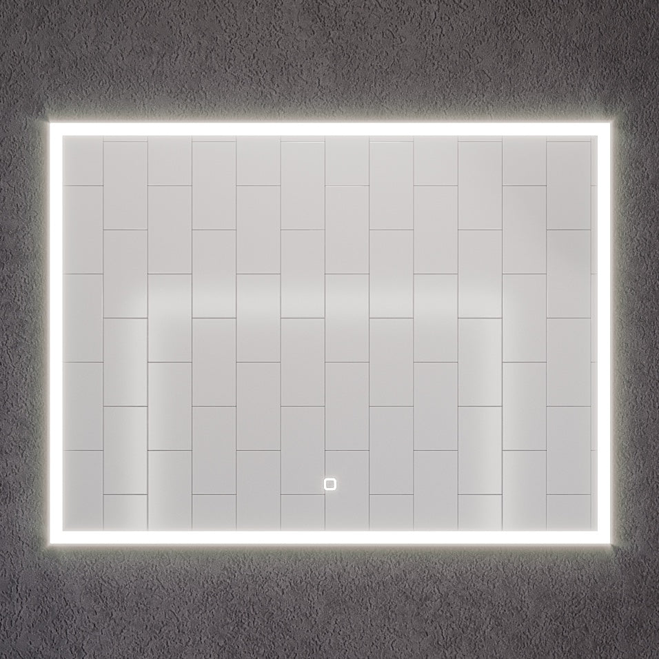 Spegel Fornæs med LED belysning, Rektangulär