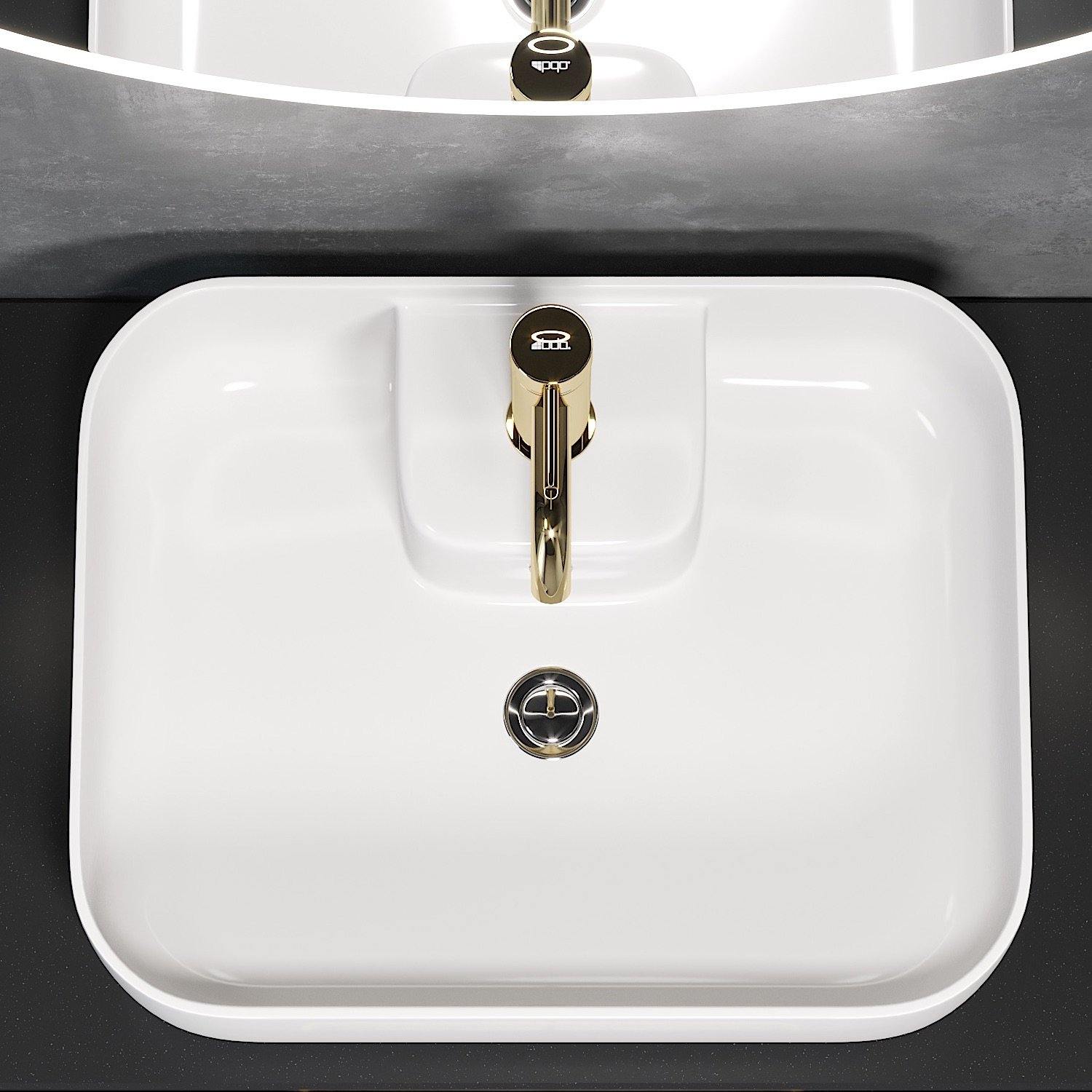 Fristående Tvättställ Kristiansand, Vitt - Handfat - _usp:10_year_warranty.svg:10 ÅRS GARANTI, _vendor:bda-living.png, Fritstående håndvaske, Håndvask, Vit - HomeTomato Sweden
