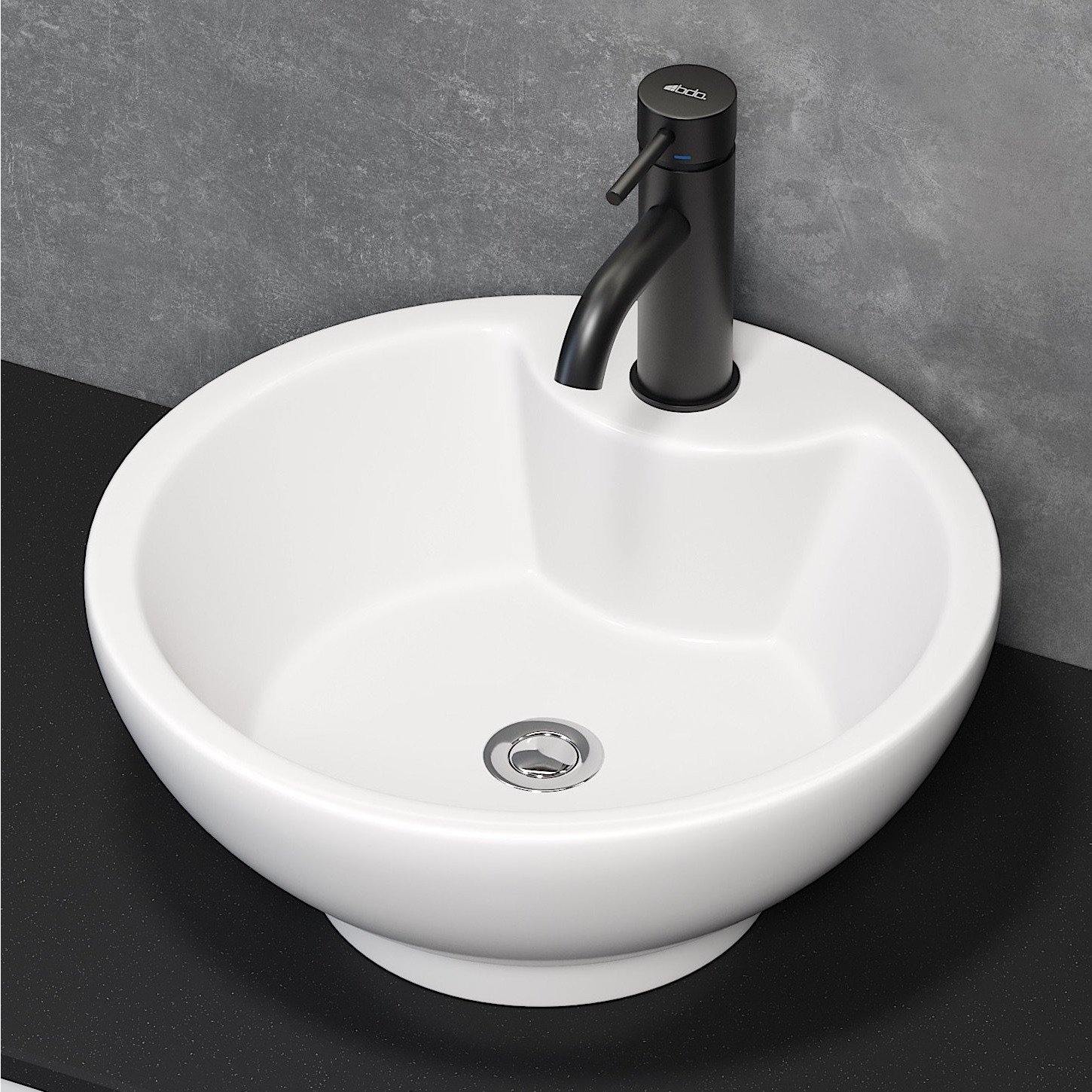 Fristående Tvättställ Drammen, Vitt - Handfat - _usp:10_year_warranty.svg:10 ÅRS GARANTI, _vendor:bda-living.png, Fritstående håndvaske, Håndvask, Vit - HomeTomato Sweden