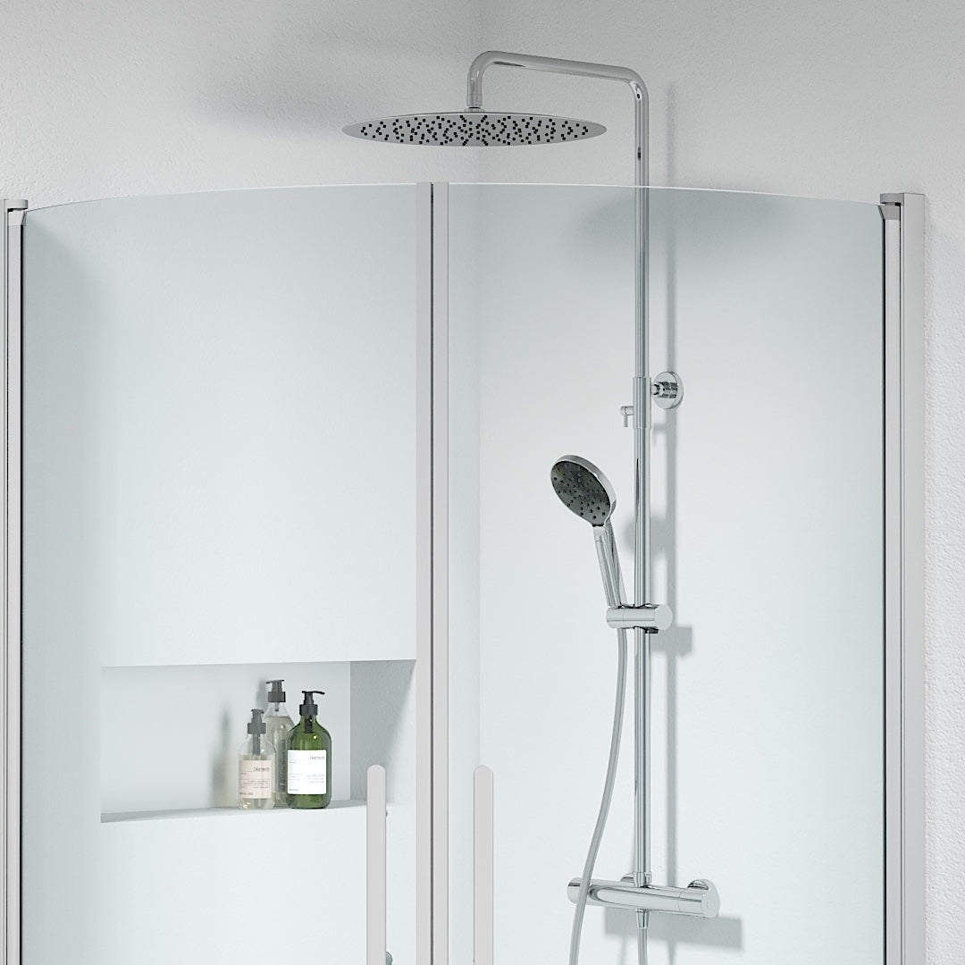 Dragør Takduschset m/Termostat blandare och 40 cm takdusch, 150 C/C