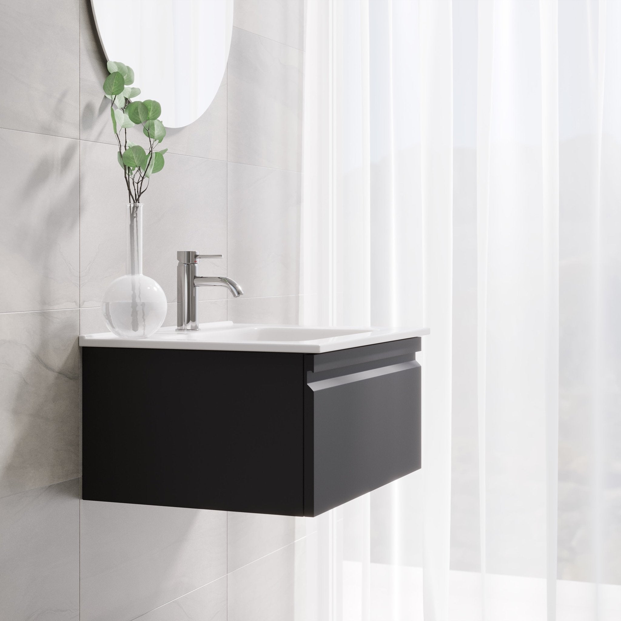 Kuberg Compact Badrumsmöbel, Svart Matt