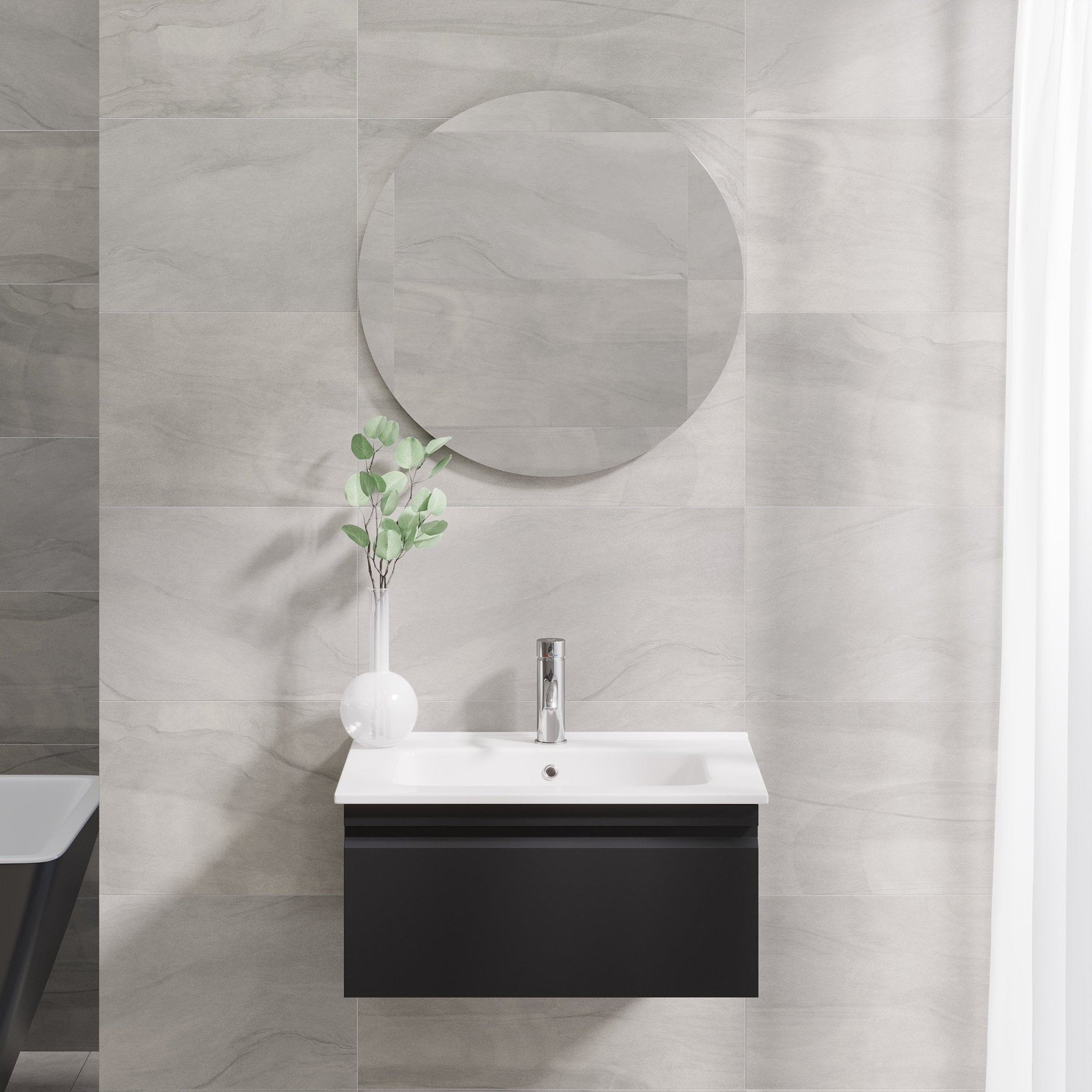 Kuberg Compact Badrumsmöbel, Svart Matt