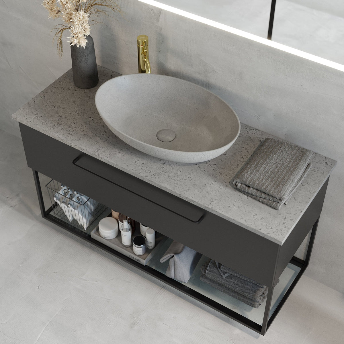 Viggja Compact Badrumsmöbel, Vit Matt