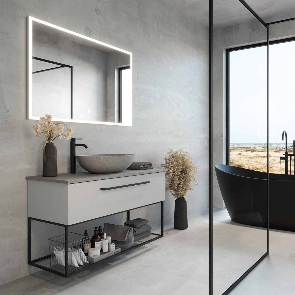 Viggja Compact Badrumsmöbel, Vit Matt