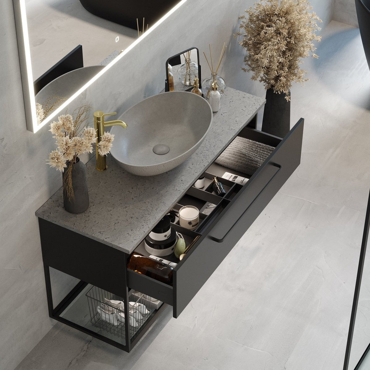 Viggja Compact Badrumsmöbel, Vit Matt