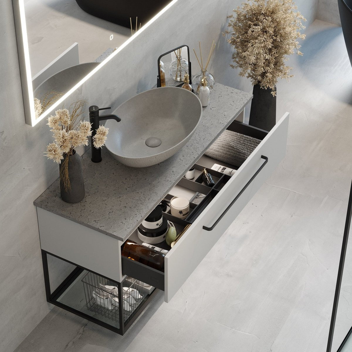 Viggja Compact Badrumsmöbel, Vit Matt