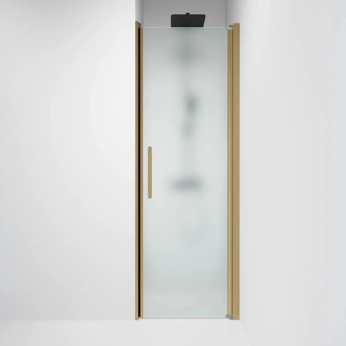Vänern Niche Duschdörr, Frostat Glas, Brons Profil