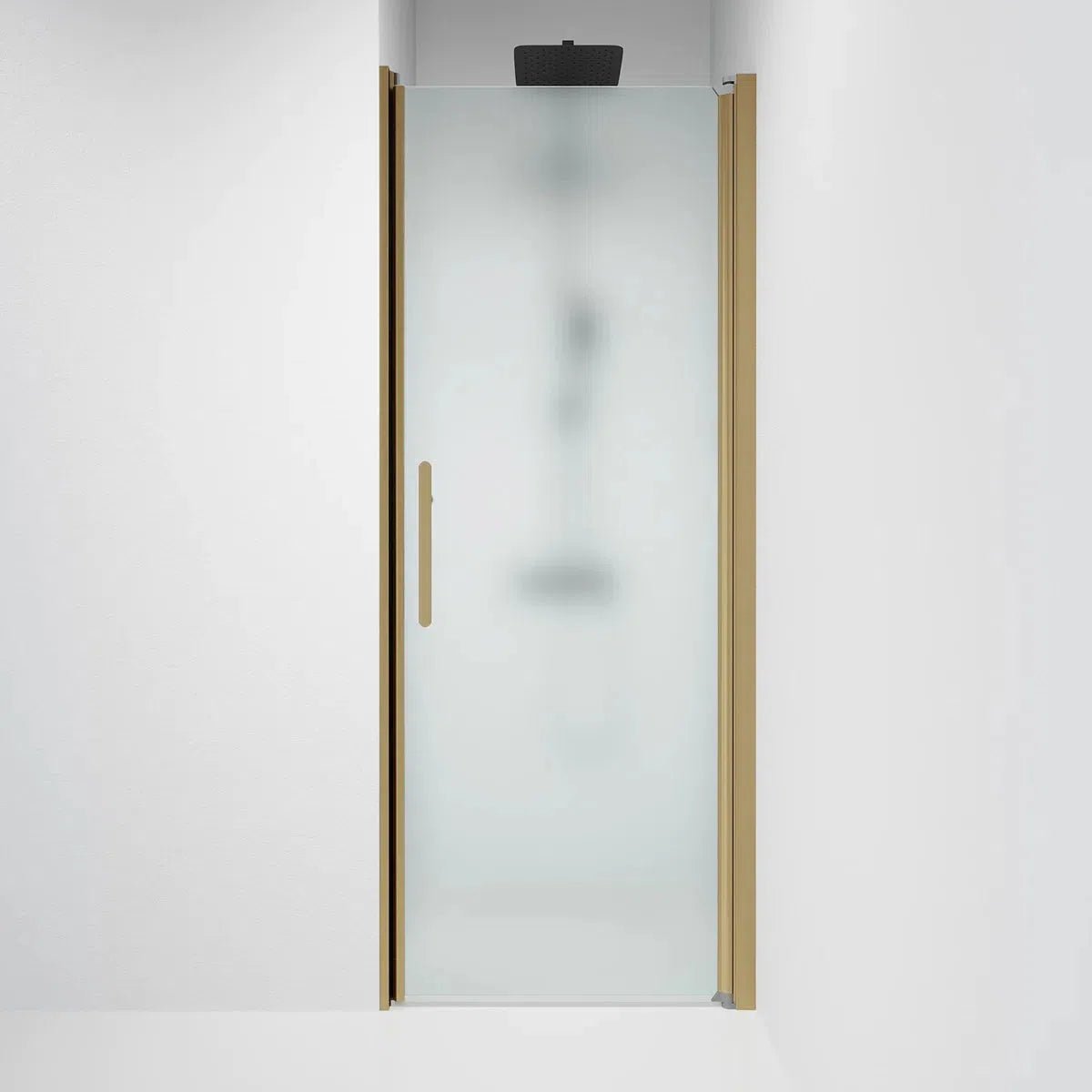 Vänern Niche Duschdörr, Frostat Glas, Brons Profil