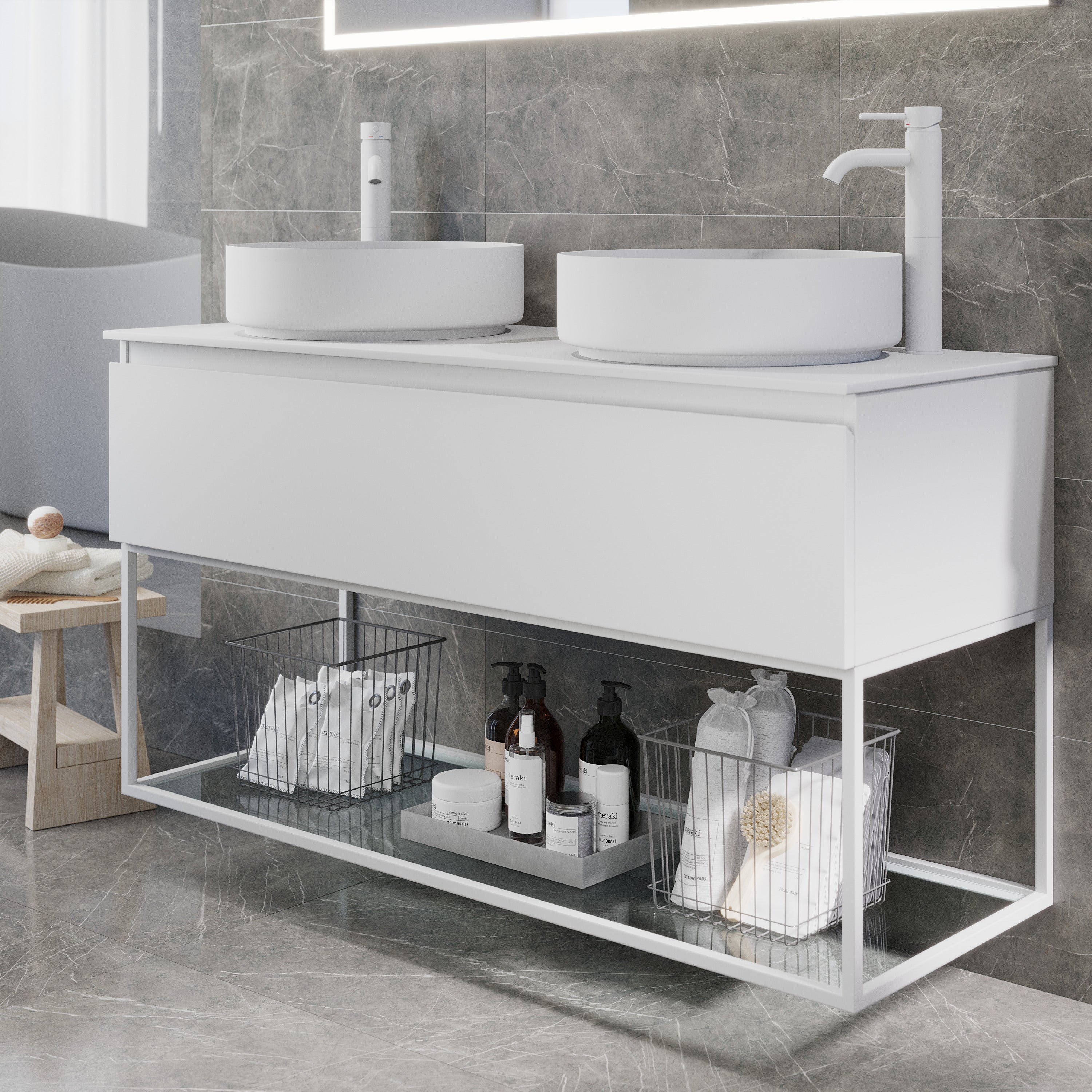 Selbu Compact Badrumsmöbel, Vit Matt