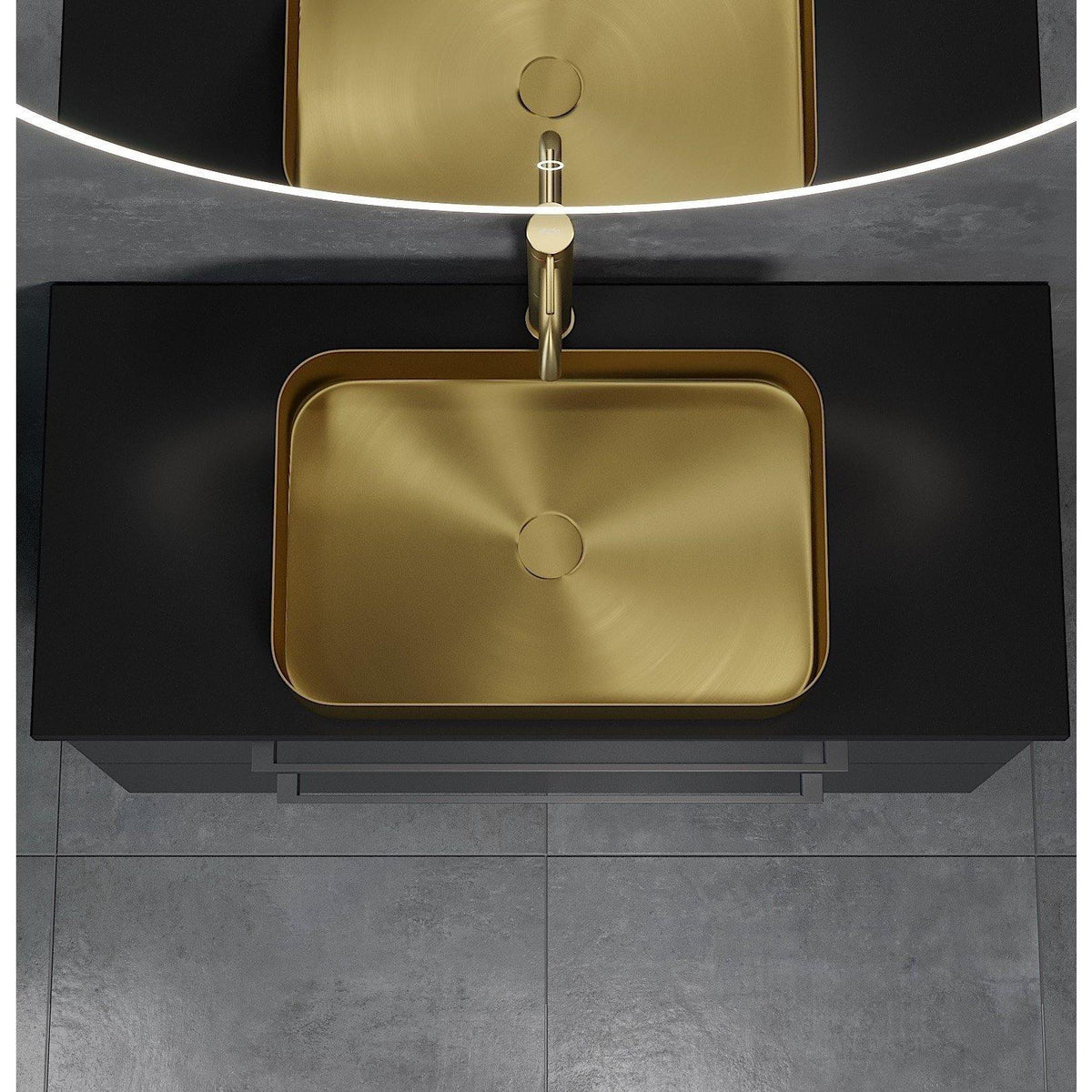Badrumsmöbel Fjäll Exclusive 100 cm Vienna Magic Black & Gold-Badrumsmöbler-HomeTomato Sweden