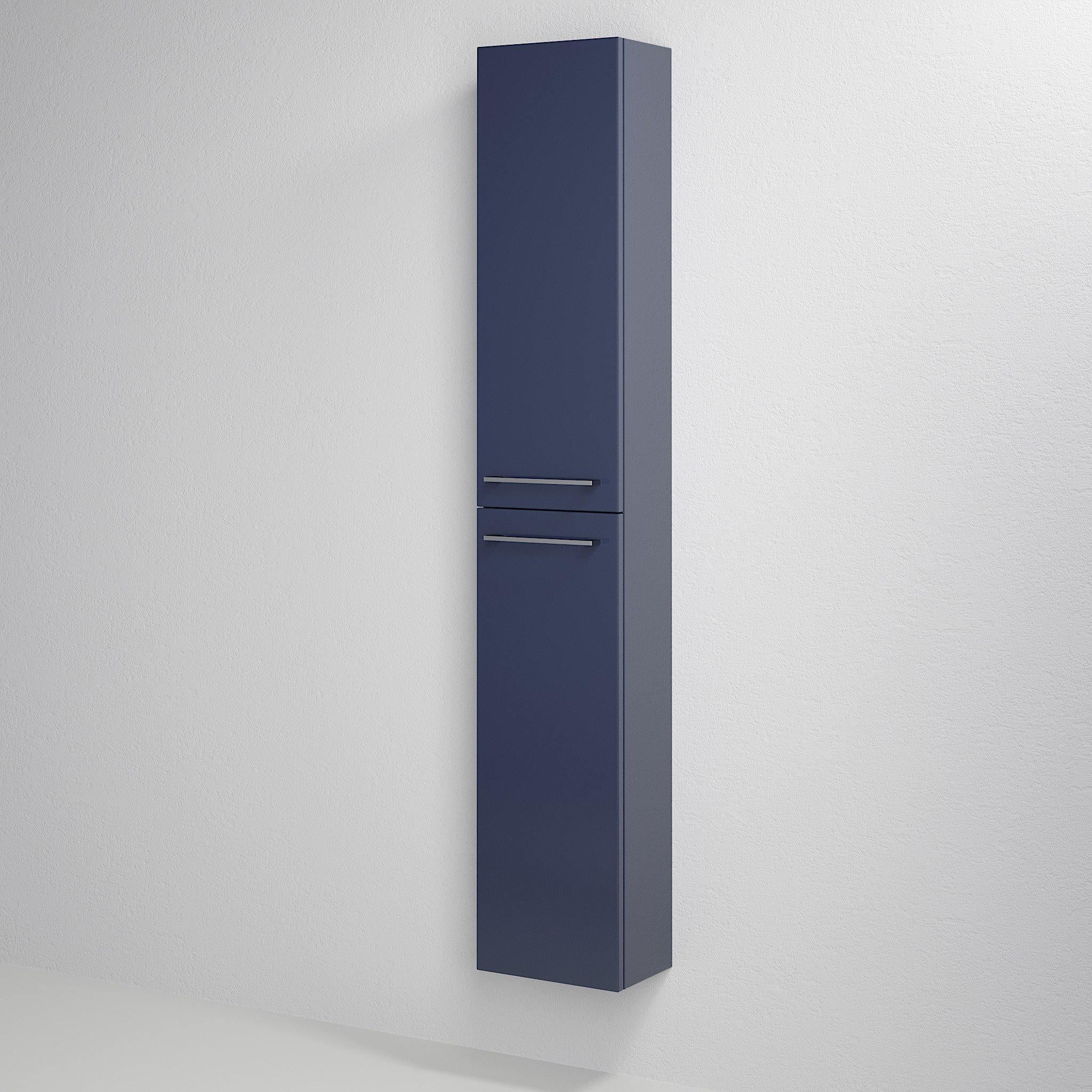 Högskåp Vang, Matt Blå - Högskåp - 30 cm, 30 x 20 x 170 cm, _linked-category:Färg, _linked-label:Matt blå, _linked:vang-hojskab, _suggestion:badmobelsaet-vang-one-box-mat-bla, _usp:10_year_warranty.svg:5 ÅRS GARANTI, _usp:MDF.svg:PU-LAKERET, _usp:Preassembled.svg:FÄRDIGMONTERAD, _usp:Soft_close.svg:SOFT CLOSE, _vendor:bda-living.png, Fuld Front, Højskab, Matt Blå, Strand, Vang - HomeTomato Sweden